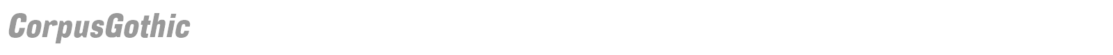 CorpusGothic font preview